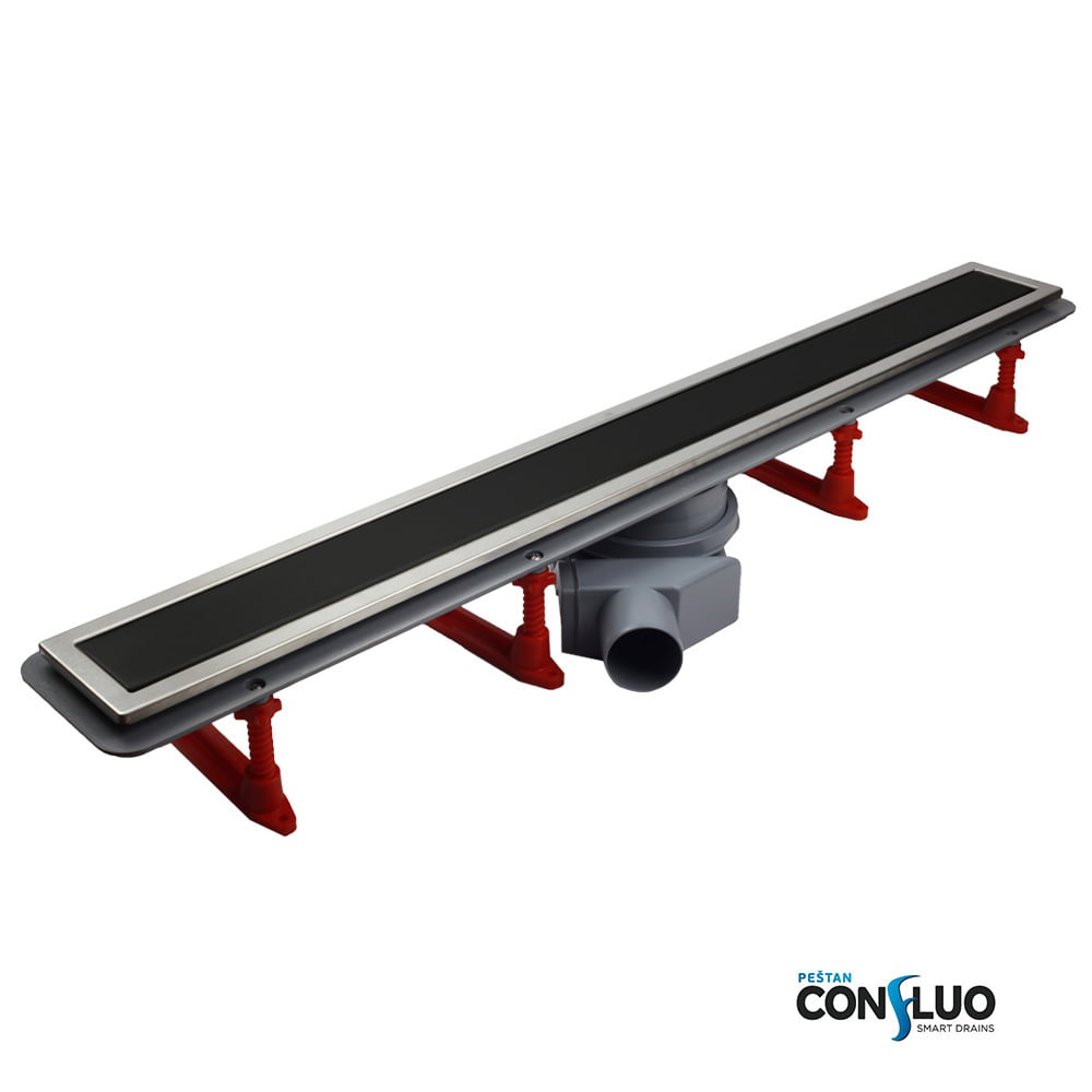 Душевой лоток Pestan Confluo Premium Black Glass Line 850 трап для душа pestan confluo standart angle1
