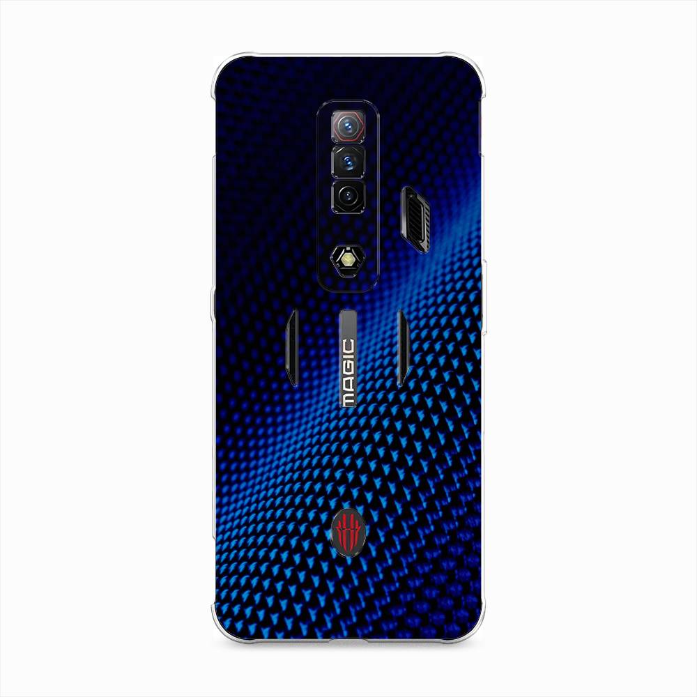 фото Чехол awog на zte nubia red magic 7s / зте нубия ред мэджик 7с "синий карбон"