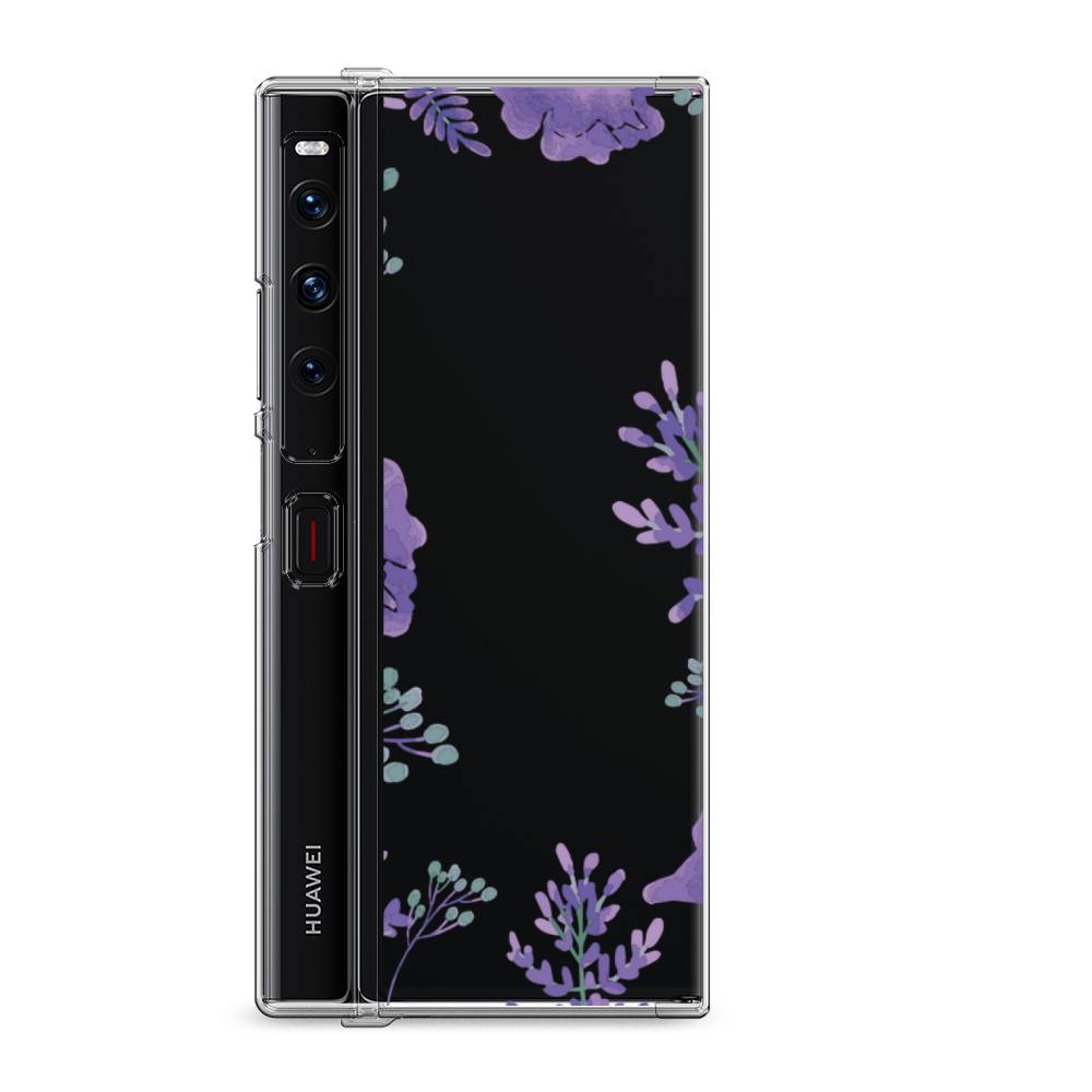 

Силиконовый чехол "Сиреневая цветочная рамка" на Huawei Mate Xs 2 / Хуавеи Мате Xs 2
