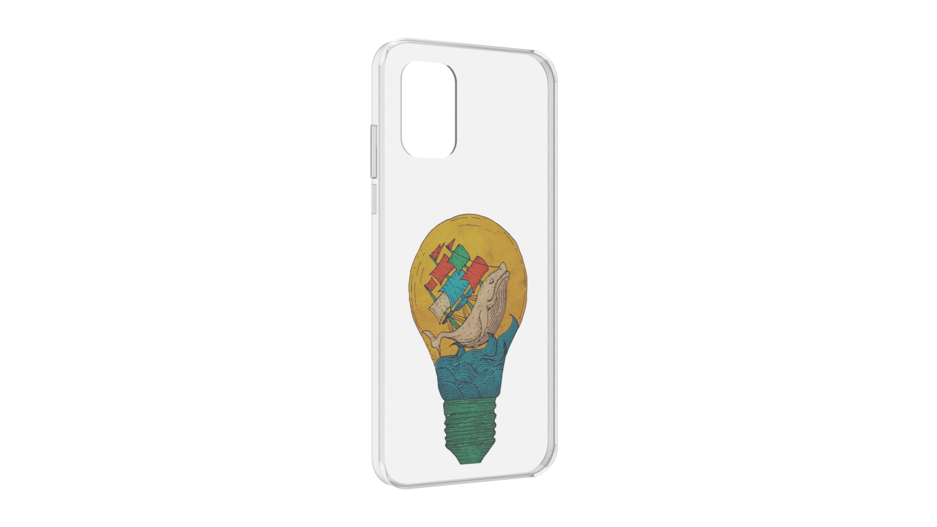Чехол MyPads кит в лампочке с парусами для Nokia G21