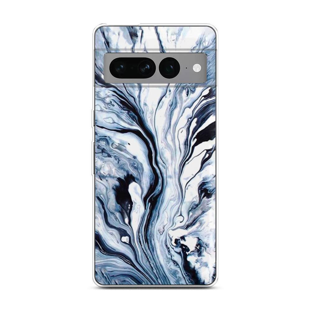 

Чехол Awog на Google Pixel 7 Pro "Голубой минерал мрамор", Разноцветный