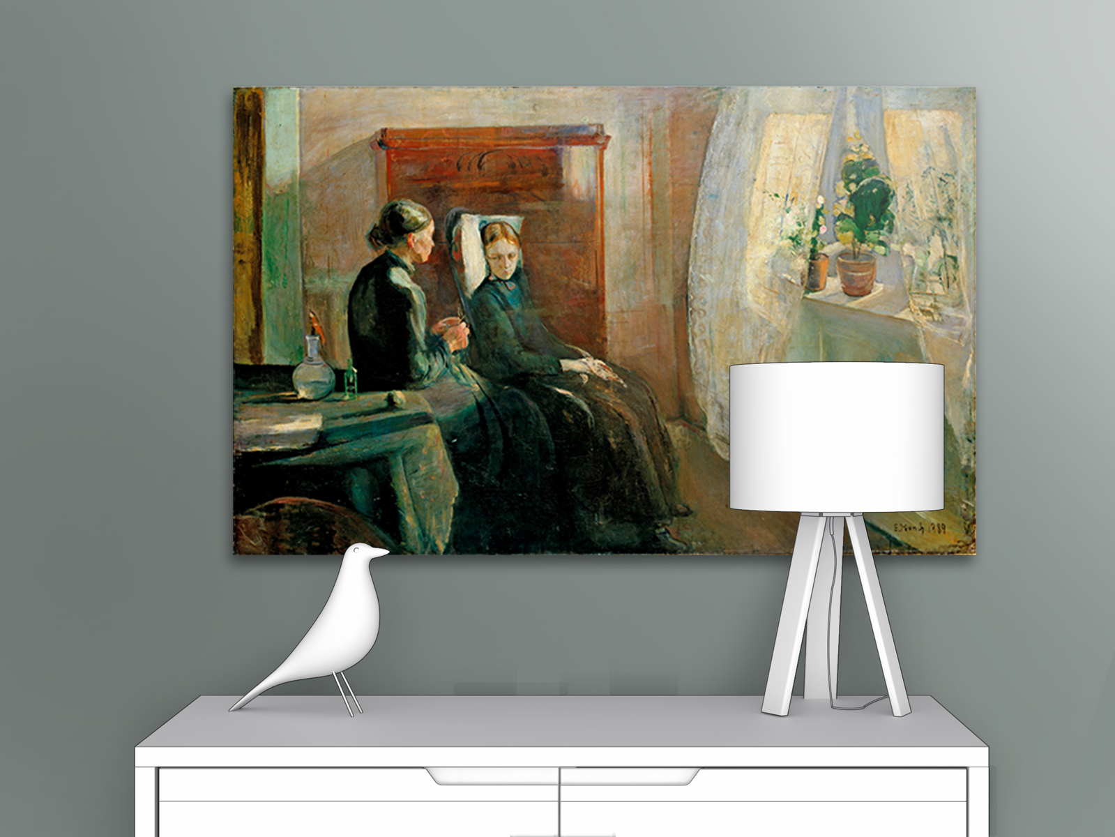 

Картина на холсте репродукция Эдварда Мунка "Весна" 113х60 см, Весна