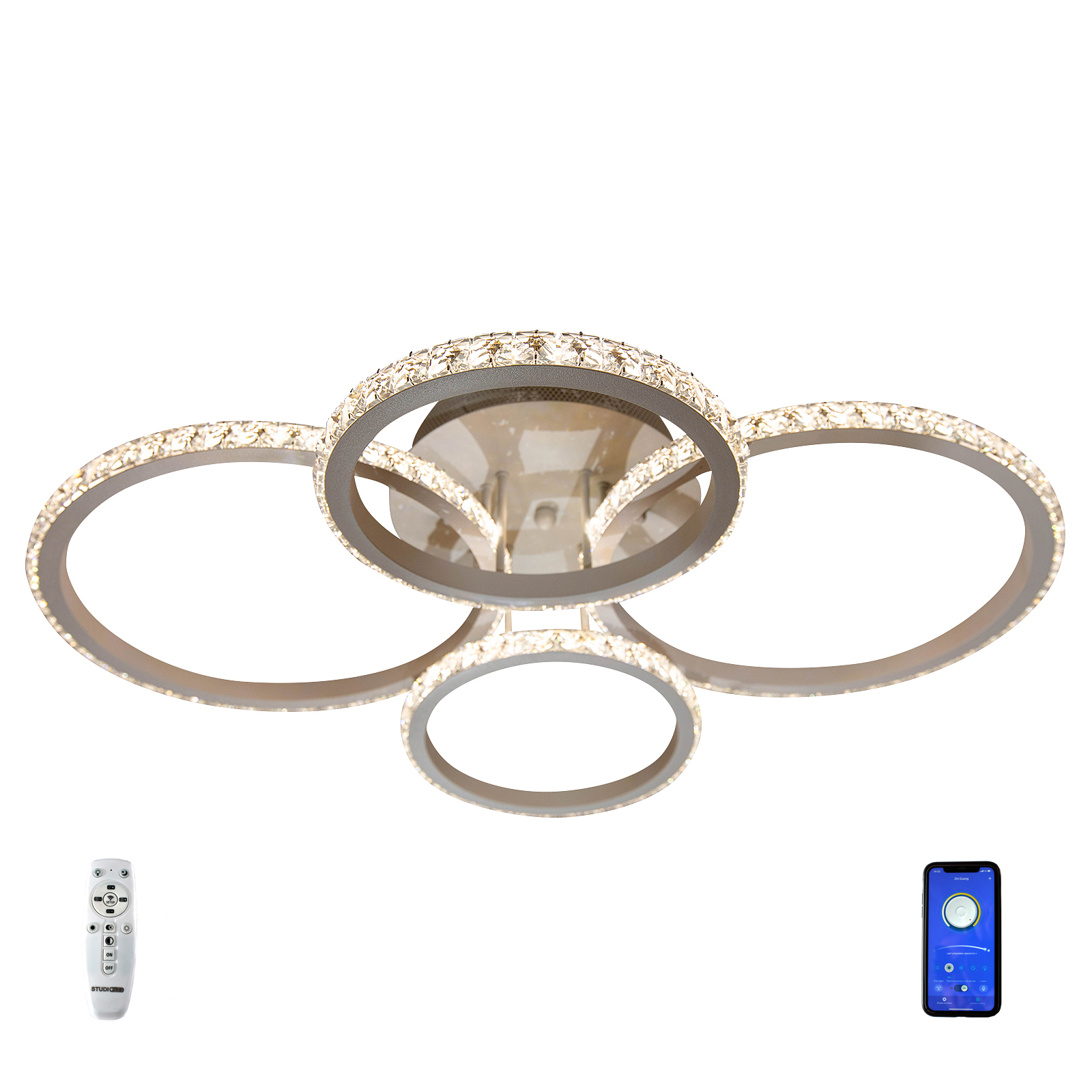 фото Люстра потолочная светодиодная studio led sl138/4 crystal white