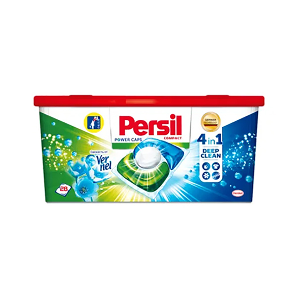 фото Капсулы для стирки persil power caps 4in1 свежесть от vernel для белого белья 28шт