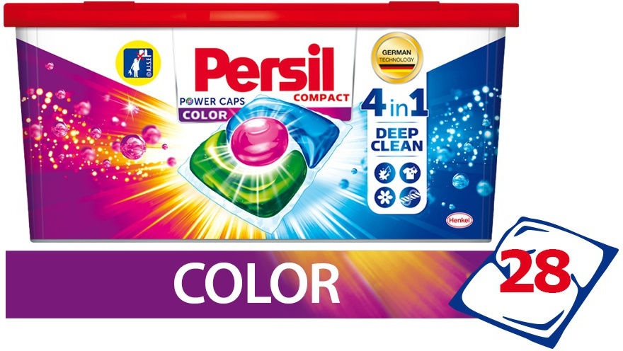 фото Капсулы для стирки persil power caps color 4in1 2шт*28шт