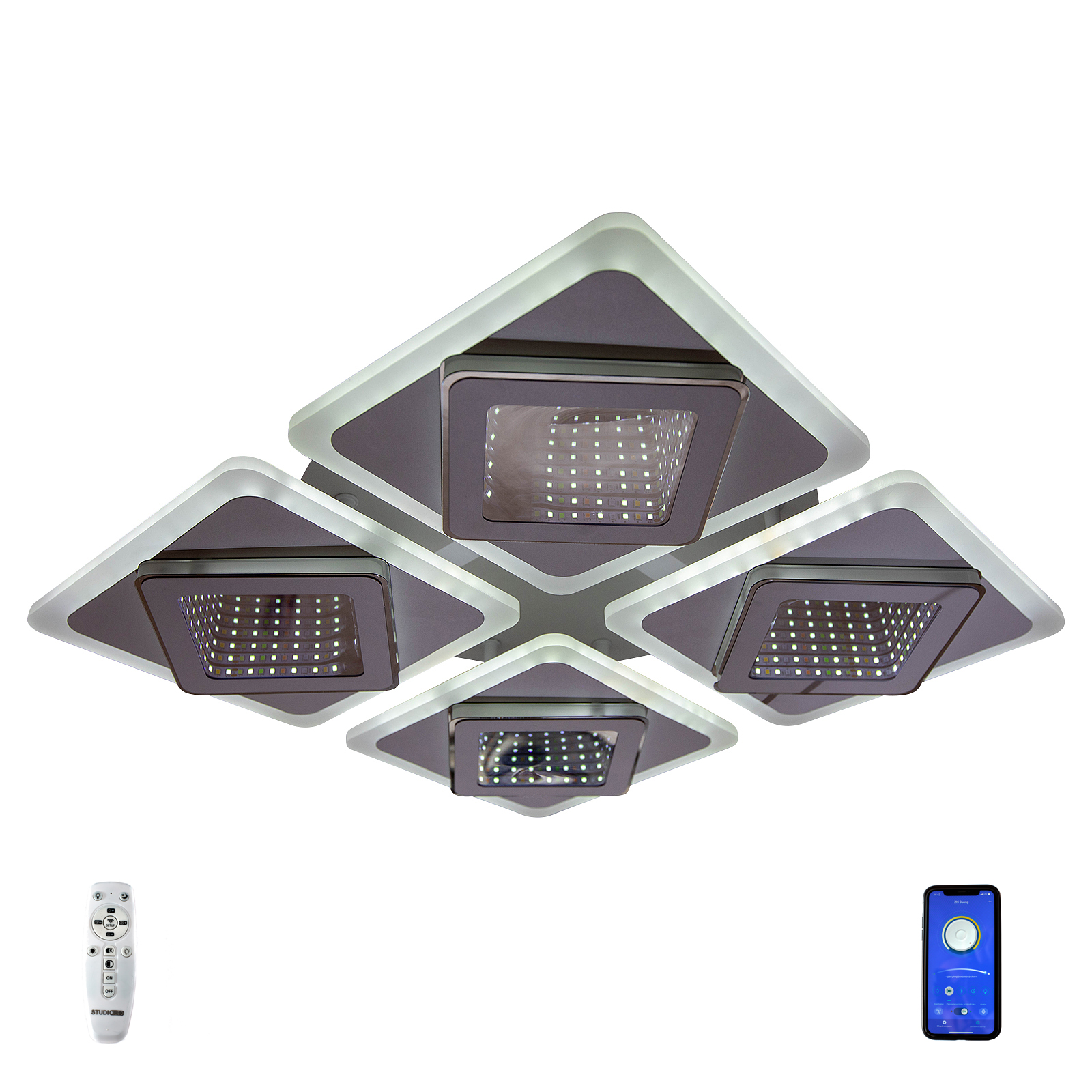 фото Люстра потолочная светодиодная studio led sl147/4 3d white