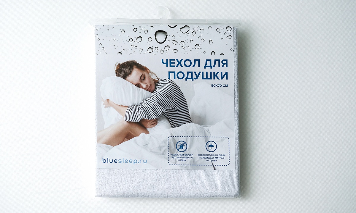 фото Чехол для подушку влагозащитный 42х62 bluesleep