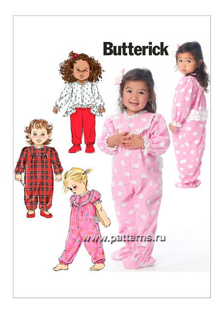 

Выкройка Butterick №6276 — Комбинезон, Кофточка, Штанишки