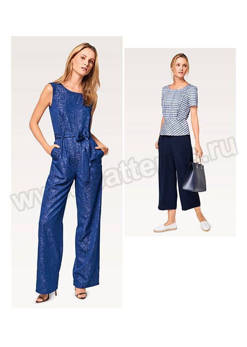 

Выкройка Burda №6516 — Комбинезон, Топ, Брюки