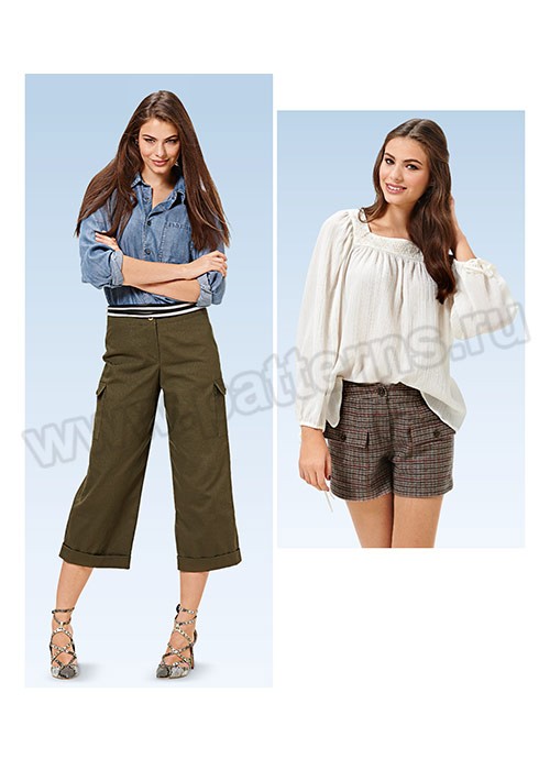 

Выкройка Burda №6600 — Брюки, Шорты