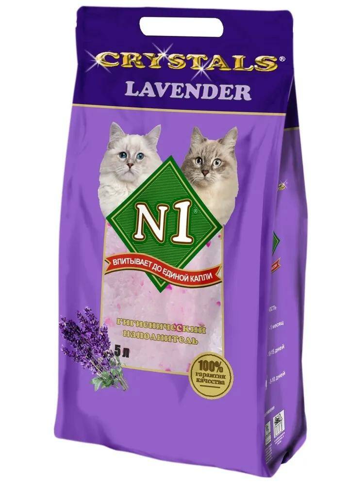 

Впитывающий наполнитель N1 Crystals Lavender силикагелевый, лаванда, 5 л