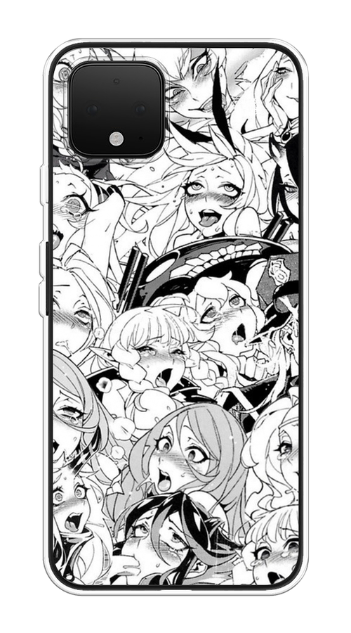

Чехол на Google Pixel 4 "Ахегао манга тян", Черный;белый;серый, 270250-1