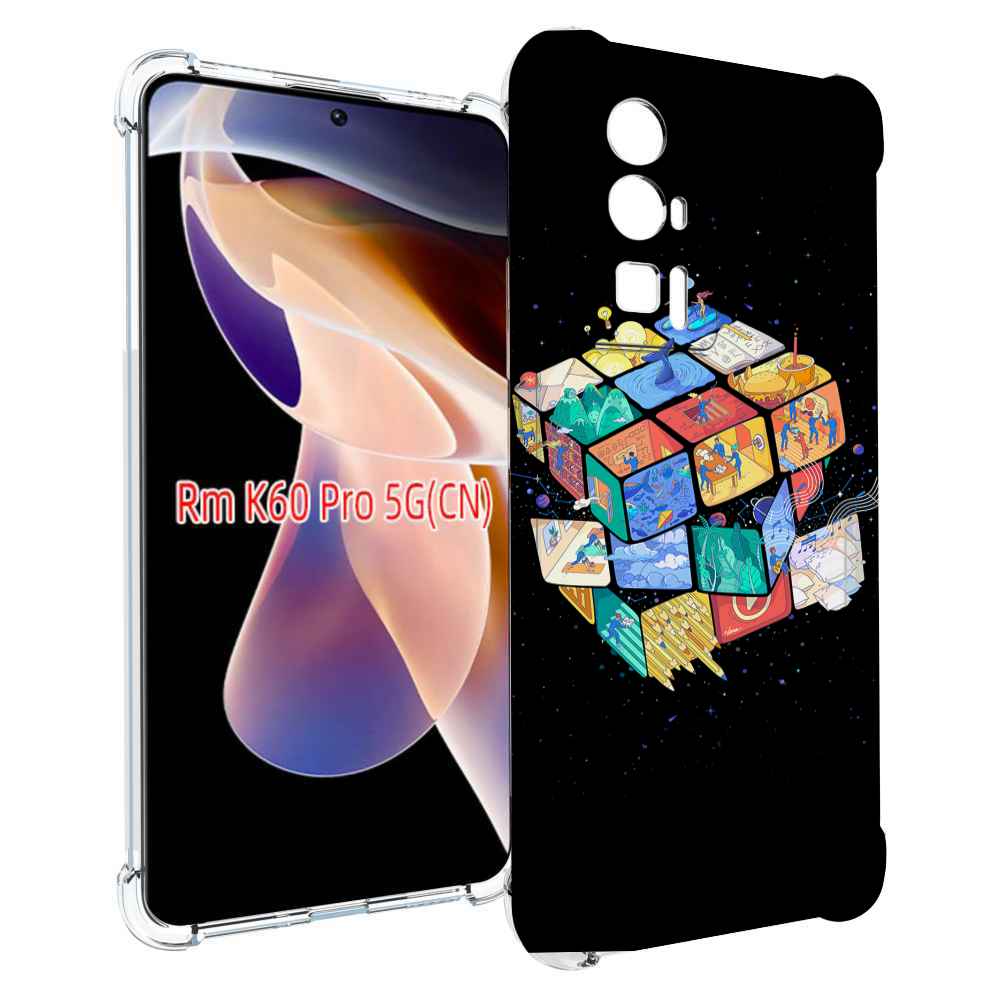 

Чехол MyPads Кубик-Рубика для Xiaomi Redmi K60 Pro, Прозрачный, Tocco