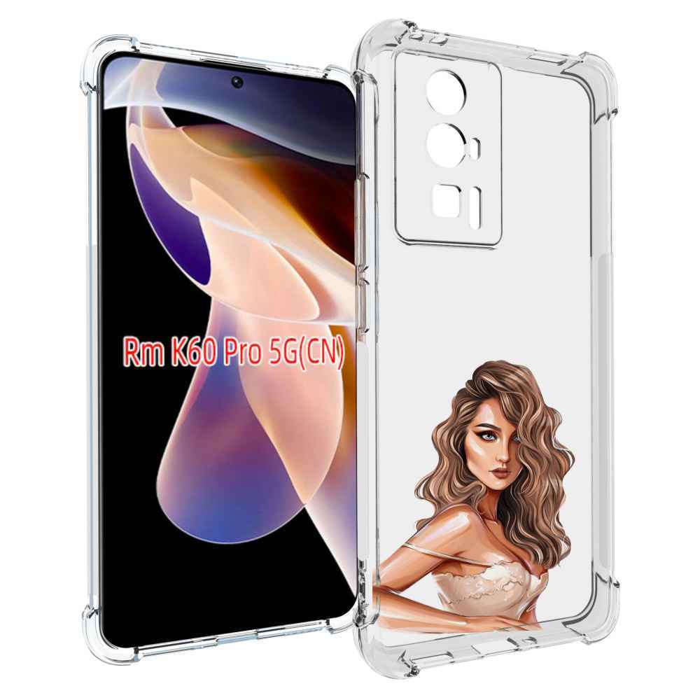 

Чехол MyPads Кудрявая-девушка женский для Xiaomi Redmi K60 Pro, Прозрачный, Tocco