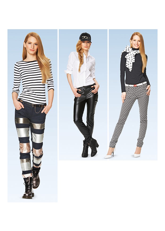 

Выкройка Burda №6855 — Брюки узкие