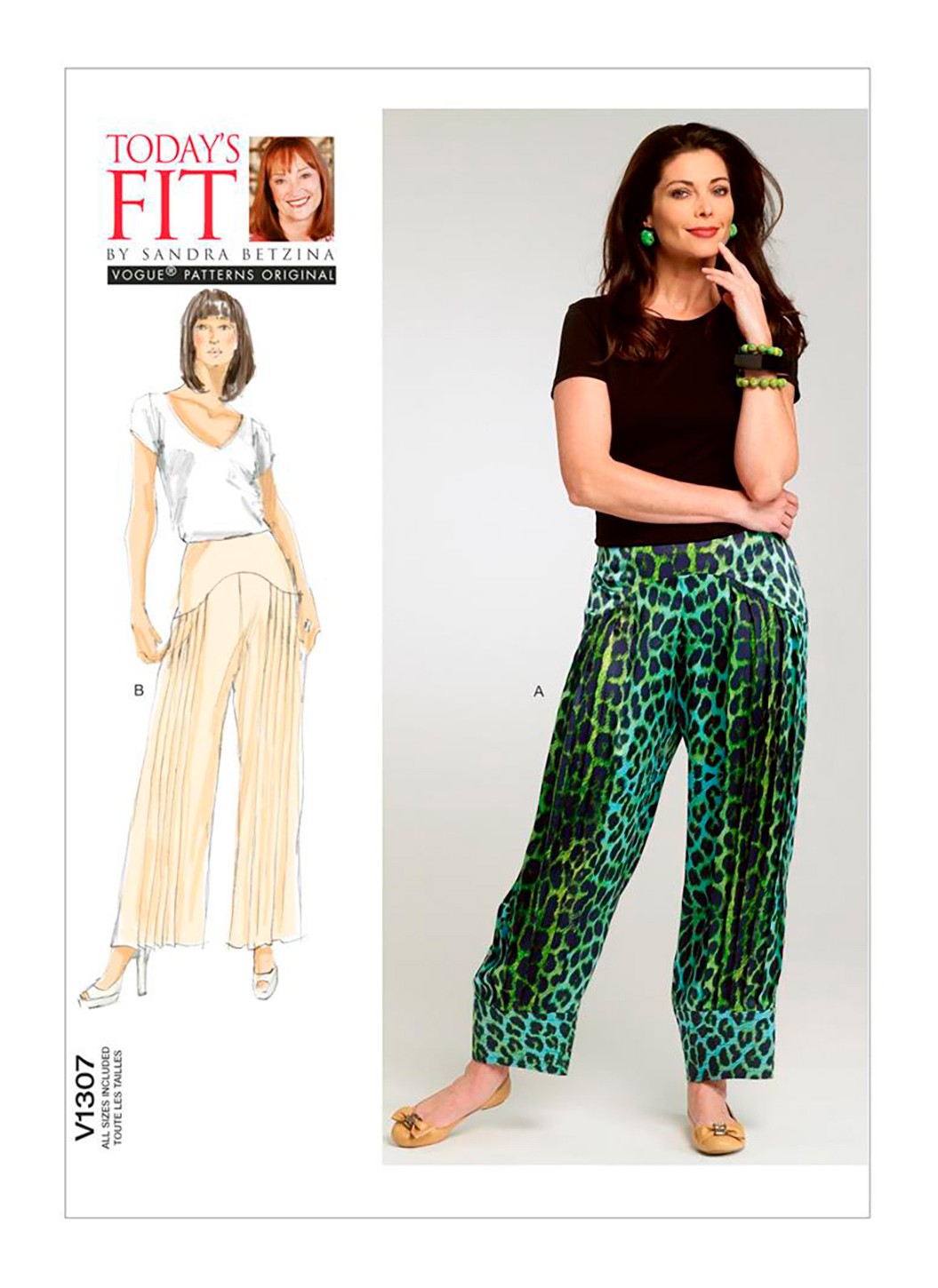 

Выкройка Vogue №1307 — Брюки свободного покроя от Today's Fit by Sandra Betzina