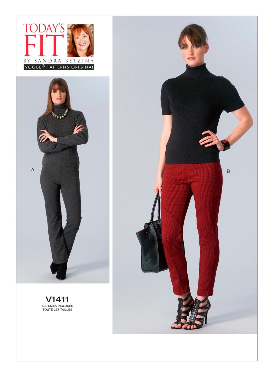 

Выкройка Vogue №1411 — Облегающие брюки от Today's Fit by Sandra Betzina