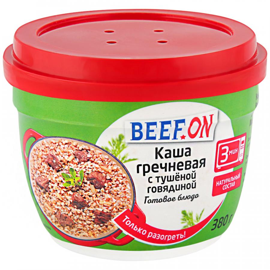 

Каша гречневая Beef.On с тушеной говядиной 380г