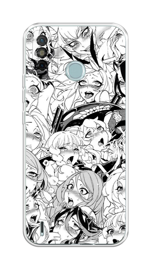 

Чехол на Tecno Spark 6 Go "Ахегао манга тян", Черный;белый;серый, 300250-1