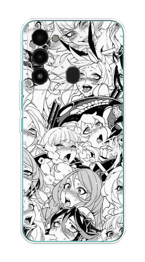

Чехол на Tecno Spark Go 2022/8С/9 "Ахегао манга тян", Черный;белый;серый, 301350-1