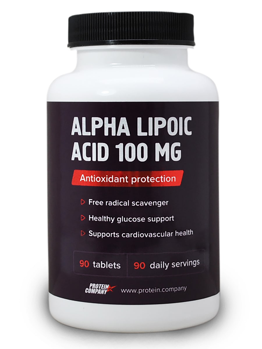 

Таблетки Alpha lipoic acid 100 mg PROTEIN.COMPANY Альфа-липоевая, Alpha lipoic acid 100 mg