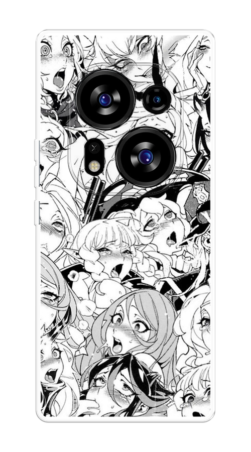 

Чехол на Tecno Phantom X2/X2 Pro "Ахегао манга тян", Черный;белый;серый, 303350-1