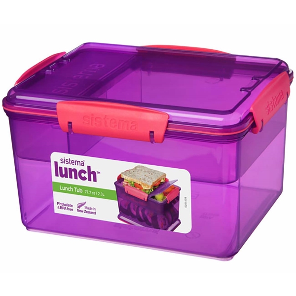 

Sistema 41665 LUNCH двухуровн. с раздел. 2,3л фиолетовый, Фиолетовый;прозрачный