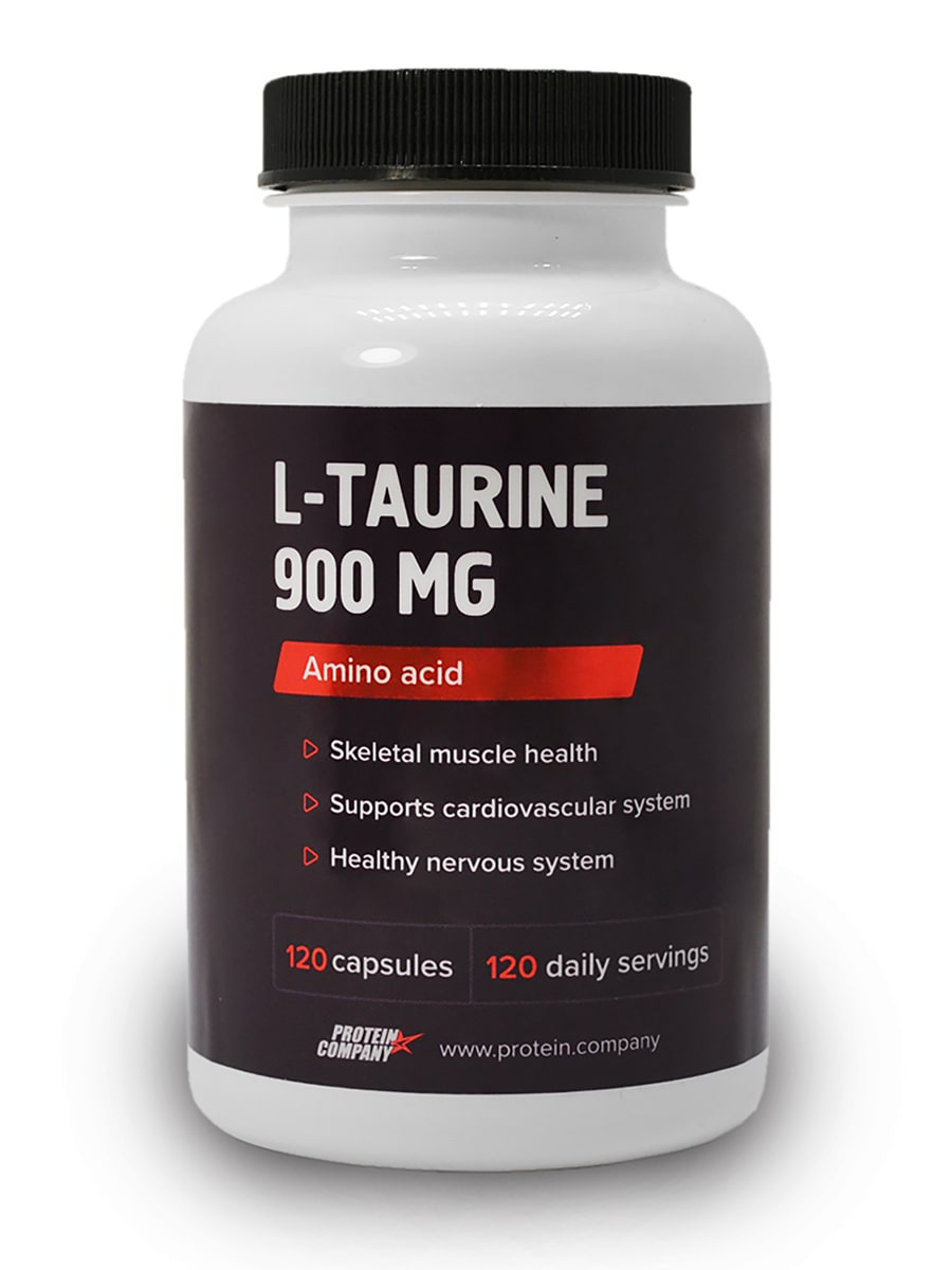 Таурин L-Taurine 900 mg PROTEIN.COMPANY 120 порций / 120 капсул