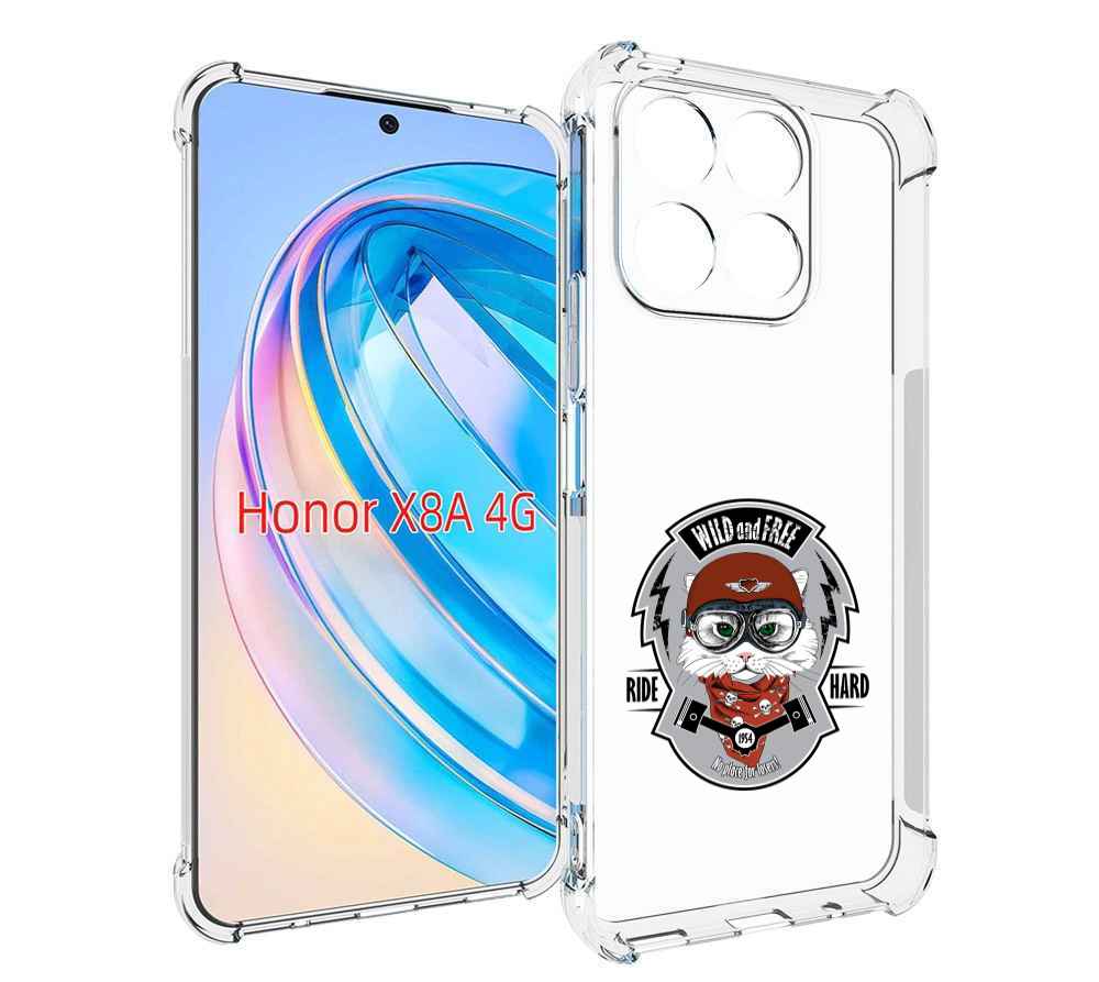 

Чехол MyPads кошка в шлеме для Honor X8a, Tocco