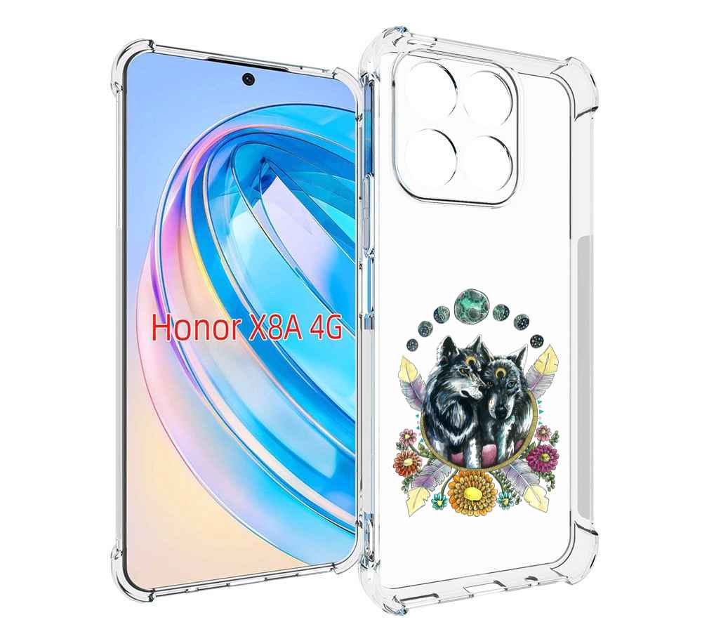 

Чехол MyPads красивые волки абстракция для Honor X8a, Tocco