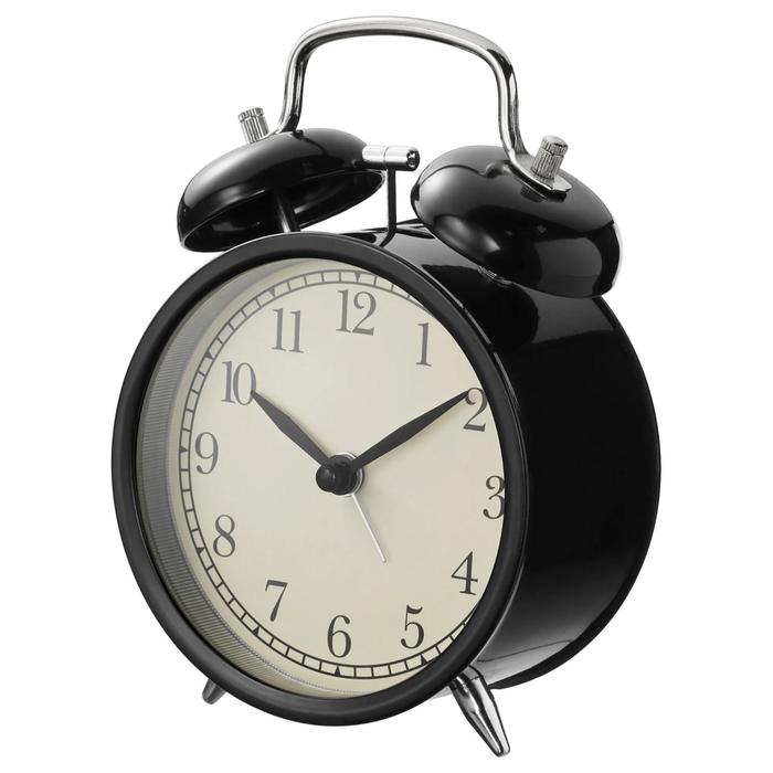Часы будильник Classic model black 14,2x10,3x6 см
