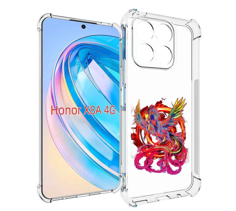 

Чехол MyPads красочный феникс для Honor X8a, Tocco