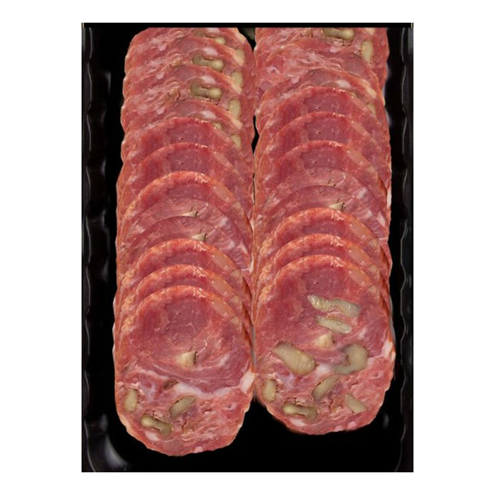 

Колбаса сырокопченая Царицыно Сальчичон с грецким орехом нарезка 100 г