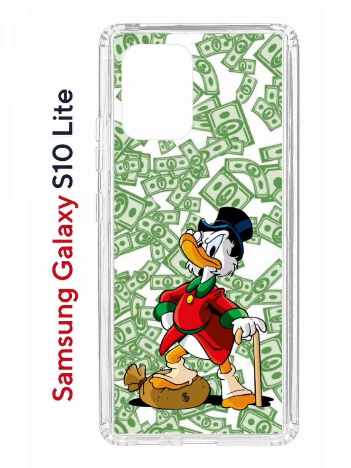 

Чехол на Samsung S10 Lite Kruche Print MacMoney,противоударный бампер,с защитой камеры, Прозрачный;зеленый;красный;синий, Самсунг Галакси с10 лайт