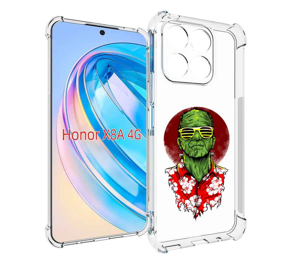 

Чехол MyPads крутой зеленый мужчина в очках для Honor X8a, Tocco