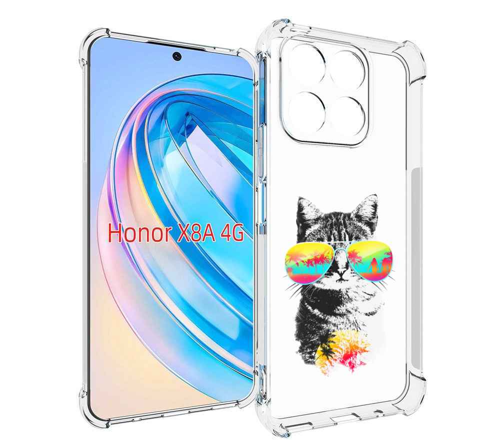 

Чехол MyPads крутой кот для Honor X8a, Tocco