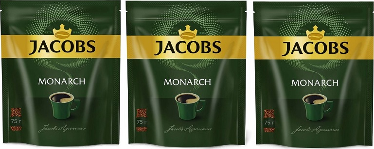 Кофе Jacobs Monarch растворимый сублимированный 3х75 г