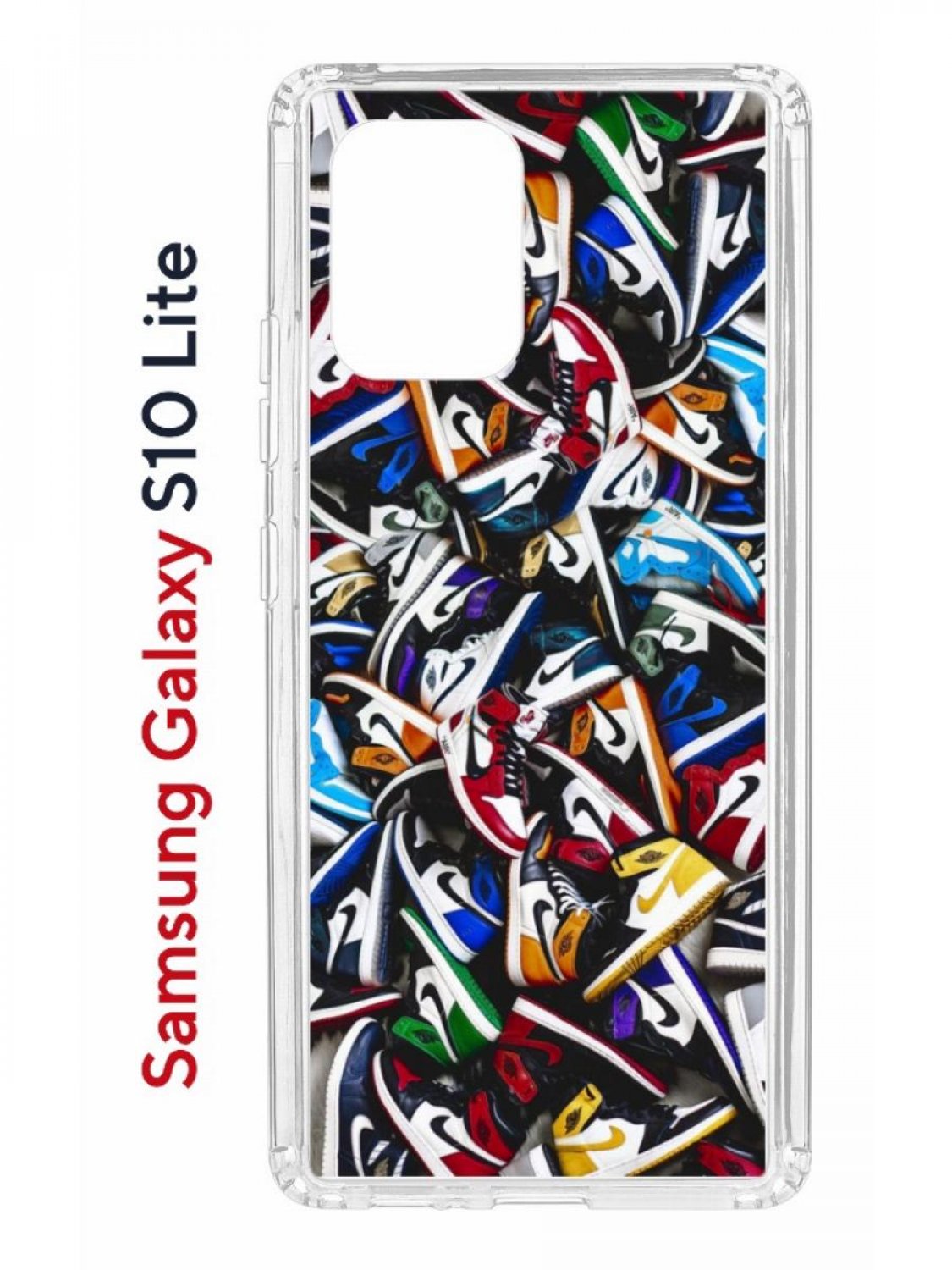 Чехол на Samsung S10 Lite Kruche Print Кроссовки Nike Air,противоударный бампер с принтом
