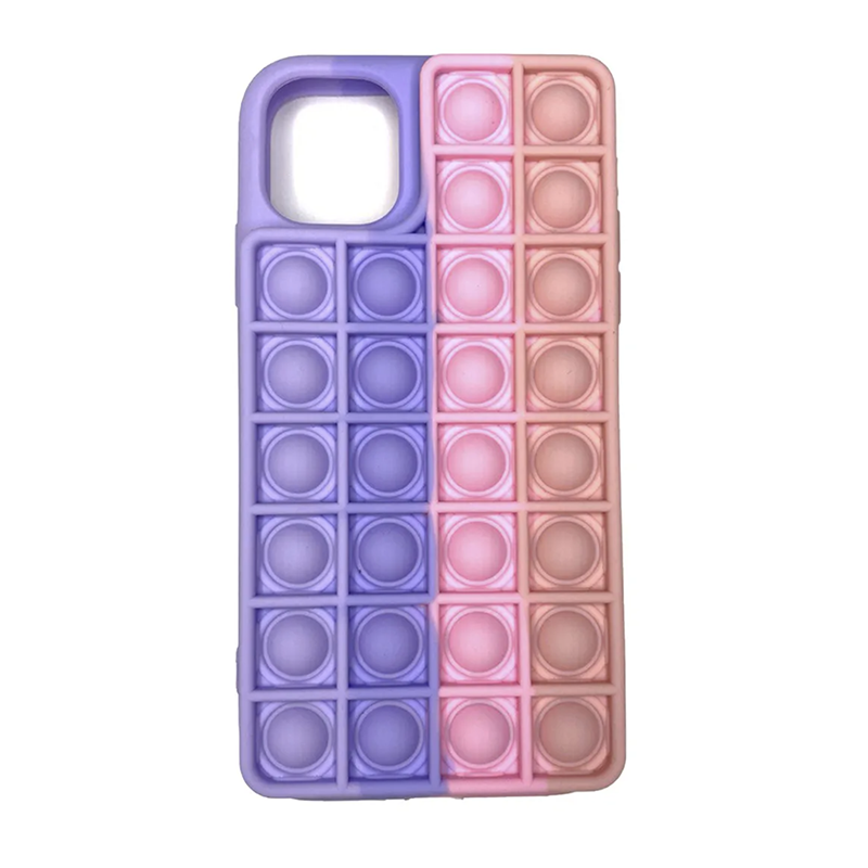 фото Чехол "push pop it" apple phone case-color, на iphone 11 сиренево-розовый baziator