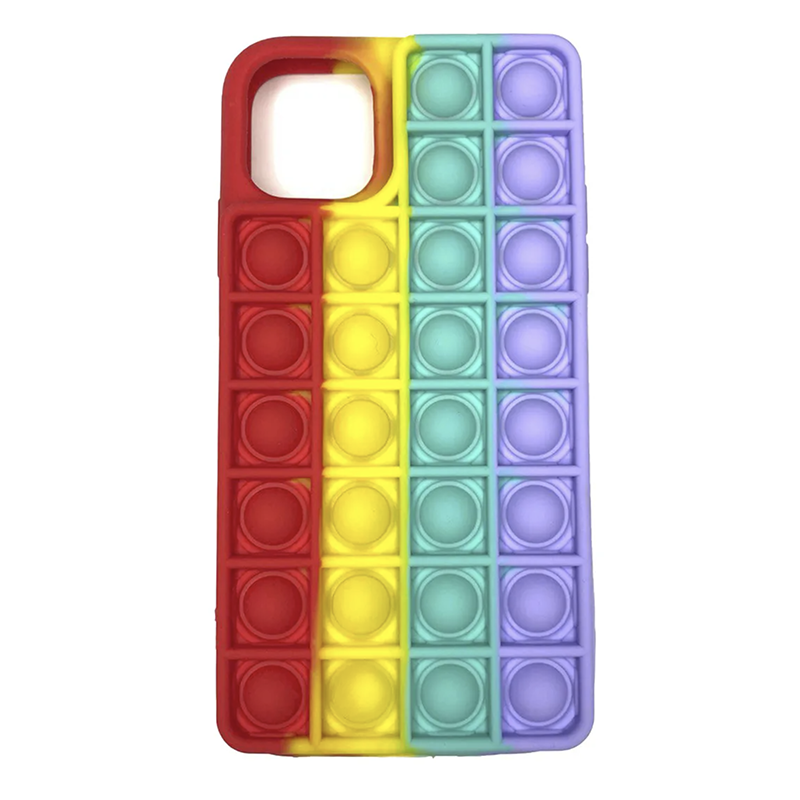 фото Чехол baziator "push pop it" apple phone case-color, на iphone 11 red/purple