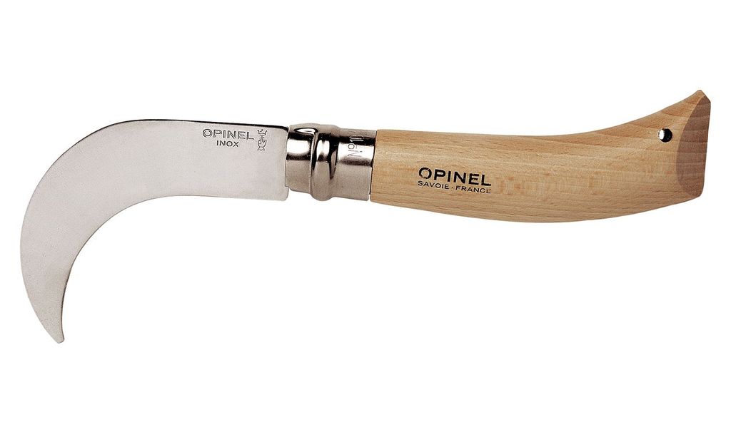 фото Нож садовый opinel "№10", нержавеющая сталь, с изогнутым лезвием, блистер