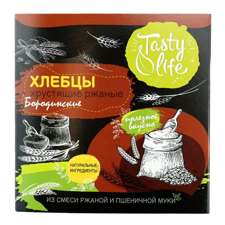 

Хлебцы ржаные Tasty Life Бородинские хрустящие 110 г