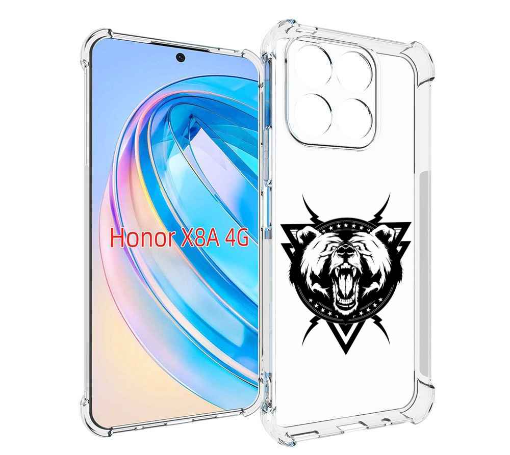 

Чехол MyPads медведь в треугольнике для Honor X8a, Tocco