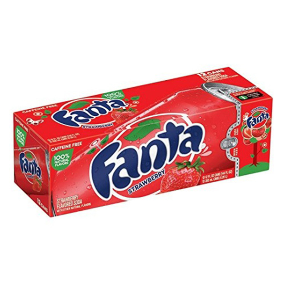

Газированный напиток Fanta Strawberry 12 шт по 0,355 л (США)