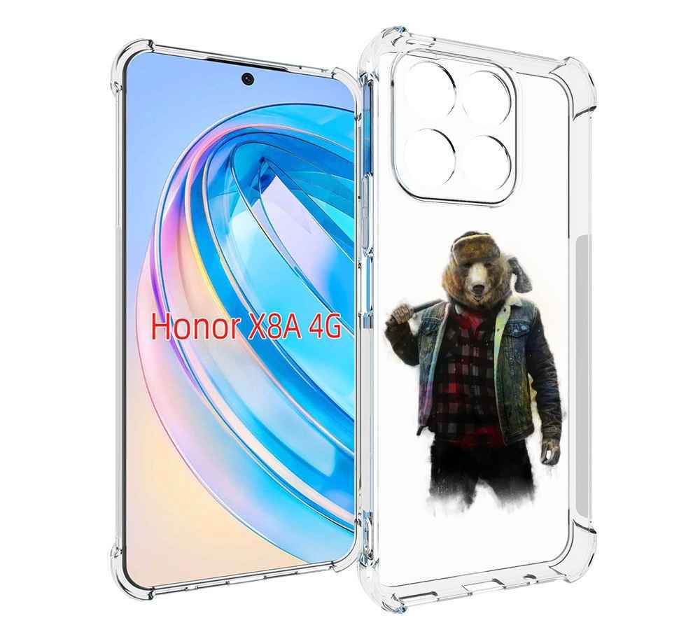 

Чехол MyPads медведь с топором для Honor X8a, Tocco