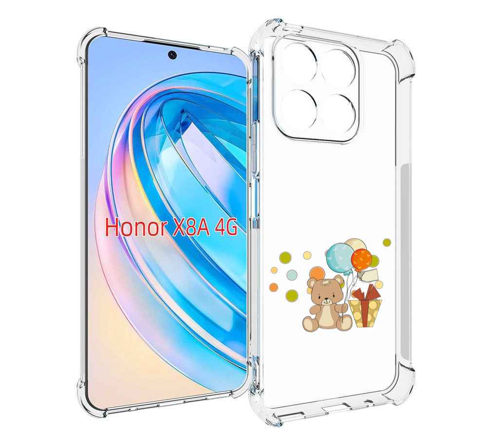 

Чехол MyPads медвеженок с подарком для Honor X8a, Tocco