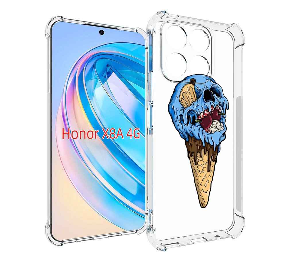 

Чехол MyPads мороженное череп для Honor X8a, Tocco