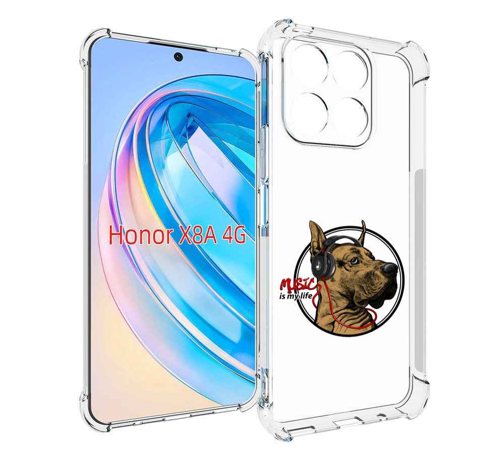 

Чехол MyPads музыкальная собака для Honor X8a, Tocco