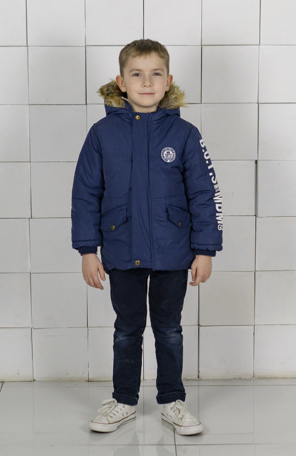 Куртка детская MDM MIDIMOD GOLD 20863, синий, 98