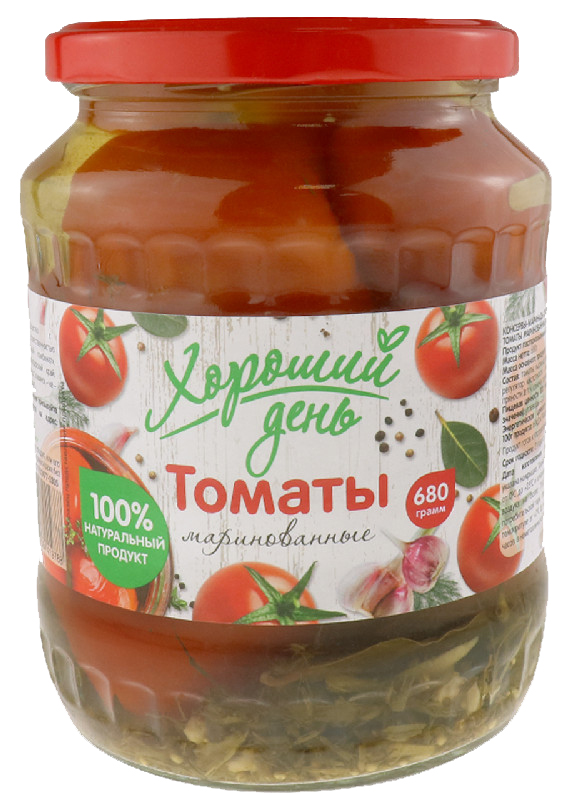 

Томаты Хороший день маринованные 680 г
